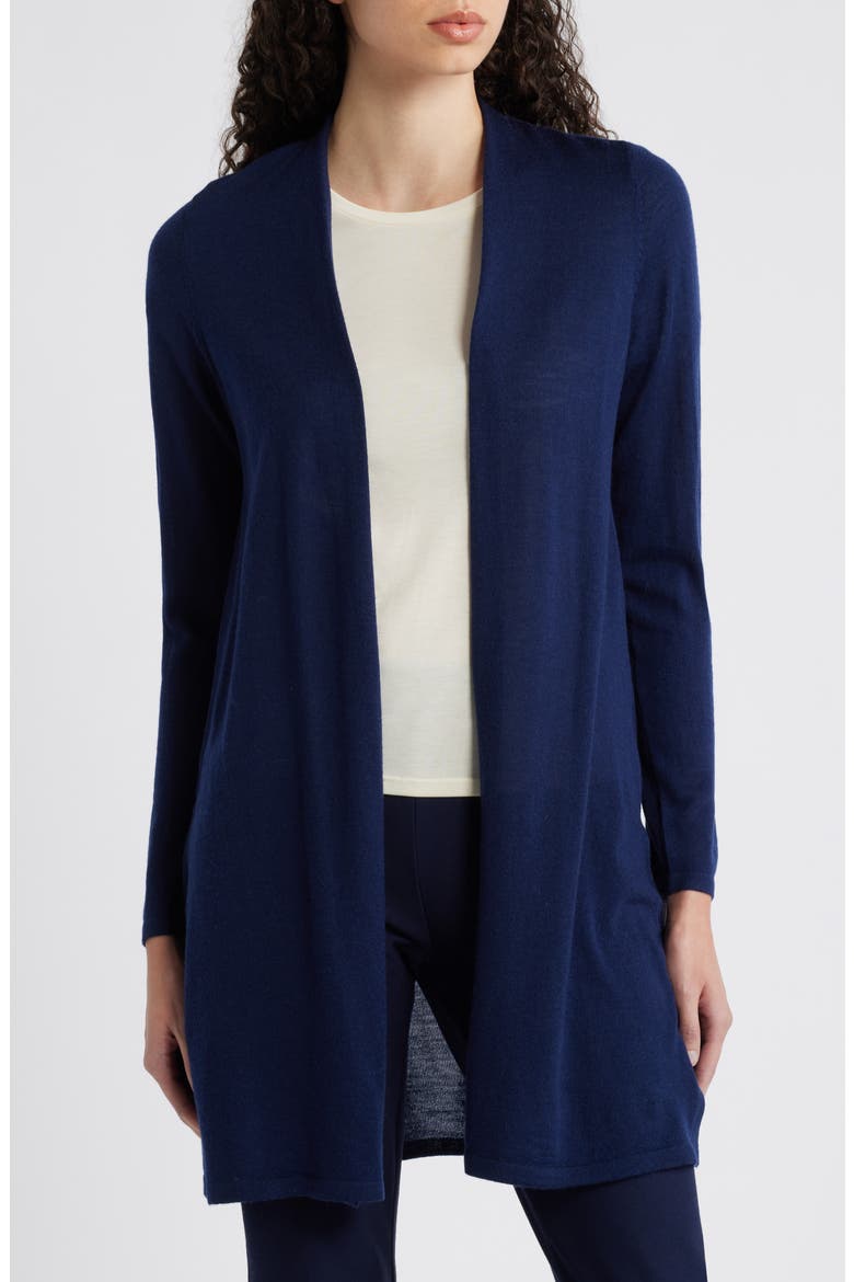Open Front Merino Wool Cardigan, Main, color, MIDNIGHT