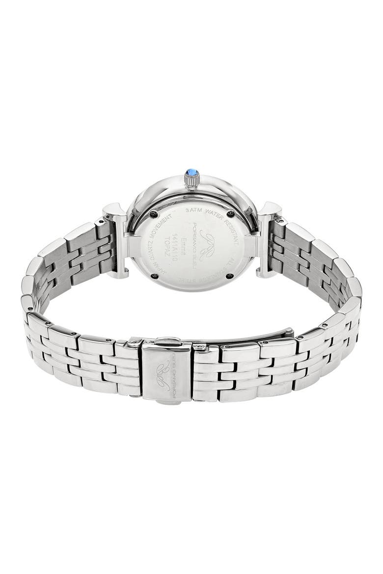 Emma Sunray Dial Bracelet Watch, Alternate, color, SILVER/ SILVER