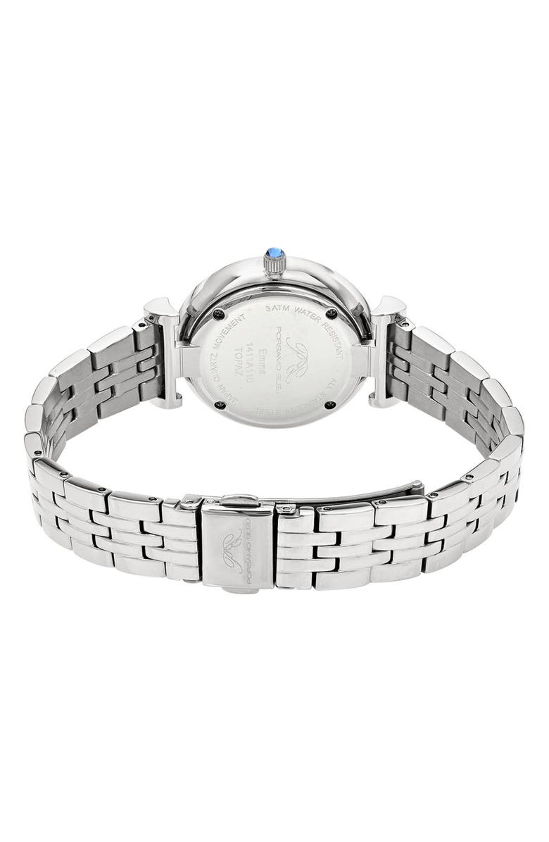 PORSAMO BLEU Emma Sunray Dial Bracelet Watch, Alternate, color, Silver/ Silver