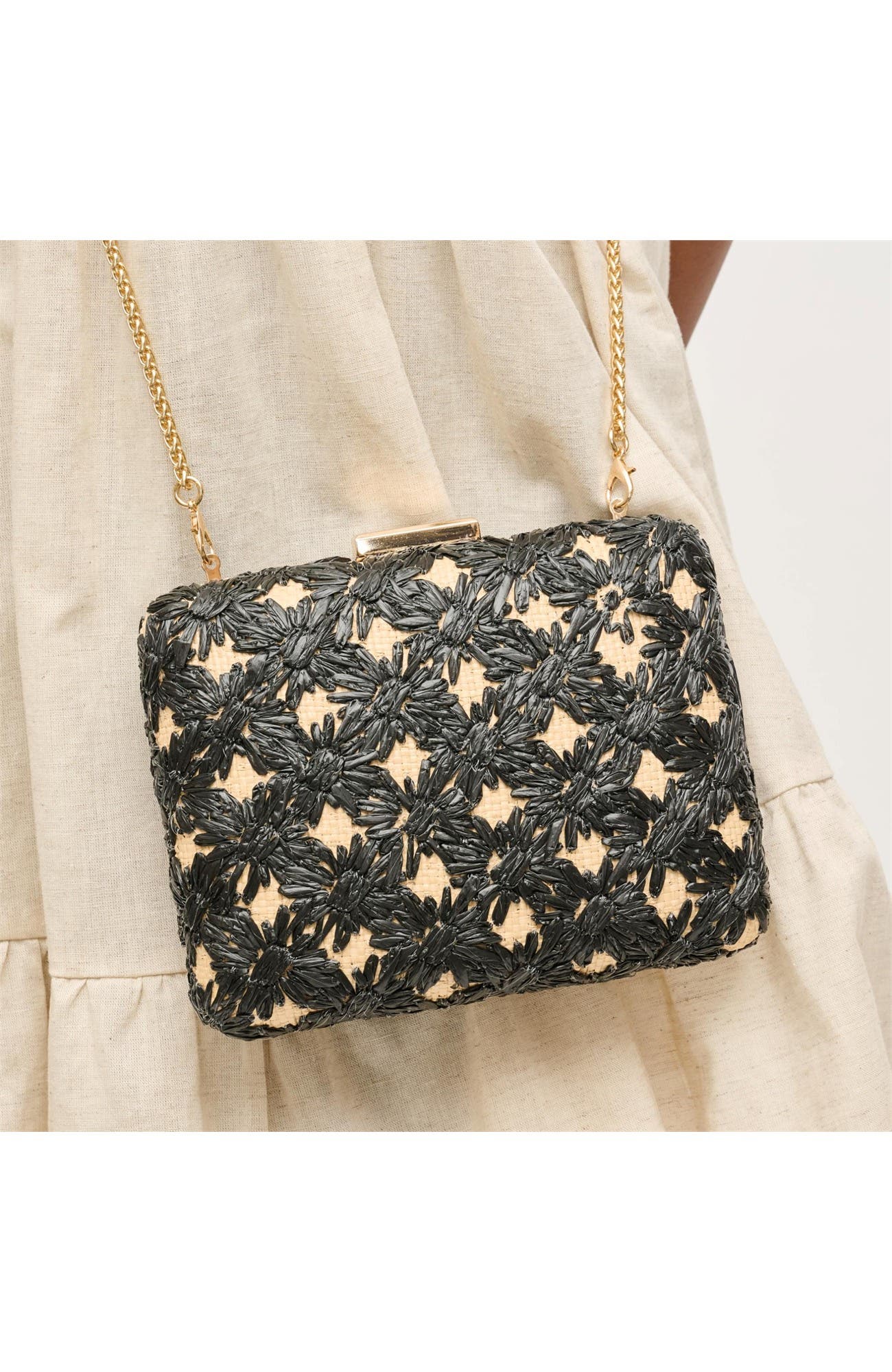 Samantha Evening Bag, Alternate, color, Black Natural