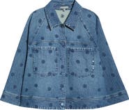 Wit & Wisdom Floral Embroidery Crop Denim Jacket