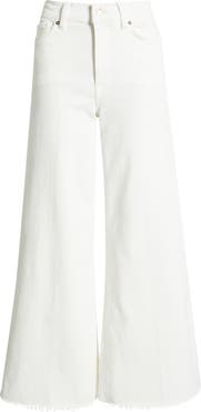 FRAME Le Palazzo Raw Hem Crop Wide Leg Jeans
