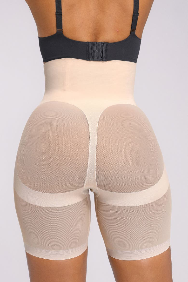 High Waist Butt Lifting Shapewear Shorts, Alternate, color, Beige