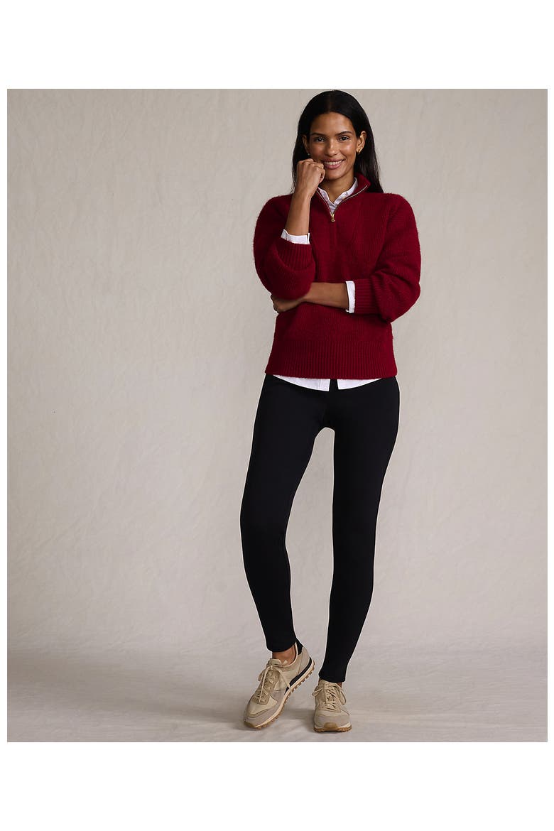 High Rise Serious Sweats Fleece Lined Pocket Leggings, Alternate, color, Black