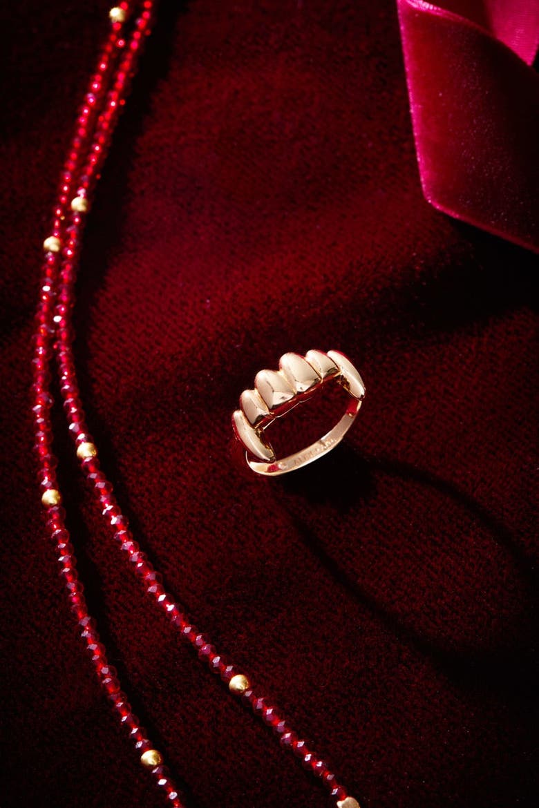 Vampire Teeth Fangs Ring, Alternate, color, Gold