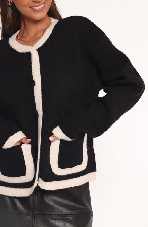 Petal And Pup Petal & Pup Orabelle Contrast Cardigan In Black