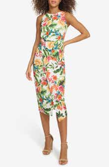Siena Print Crepe Scuba Body-Con Dress
