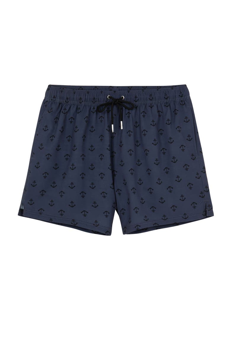 Shore Thing 5" Swim Trunks, Main, color, Black-Multi