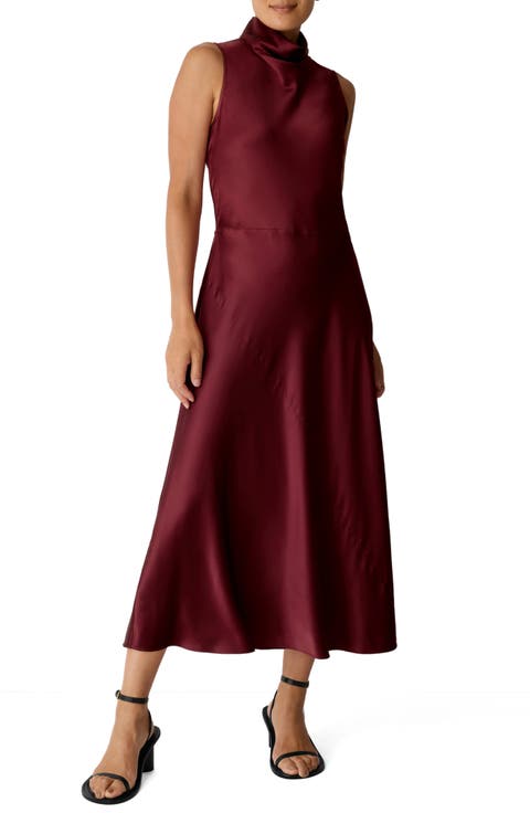 Cowl Neck Sleeveless Dress