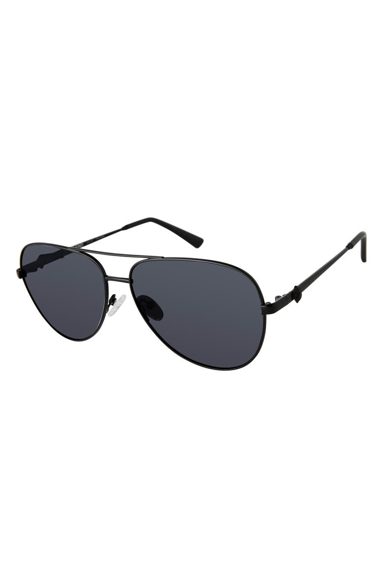 Kurt Geiger London Shoreditch 62mm Oversize Aviator Sunglasses, Alternate, color, Black/ Gray