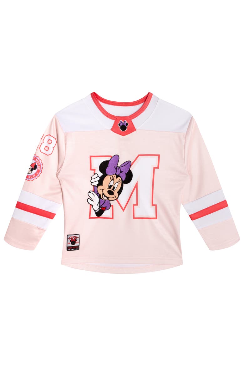 Minnie Mouse Athletic Hockey Jersey, Main, color, Pink White Minnie