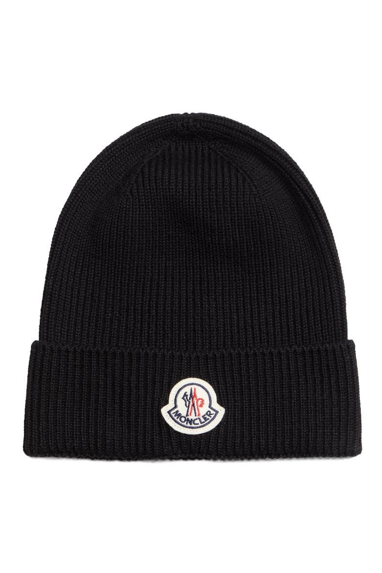 Bell Logo Wool Beanie, Main, color, BLACK