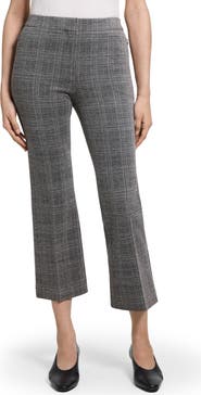 Theory Glen Plaid Ankle Kick Pants
