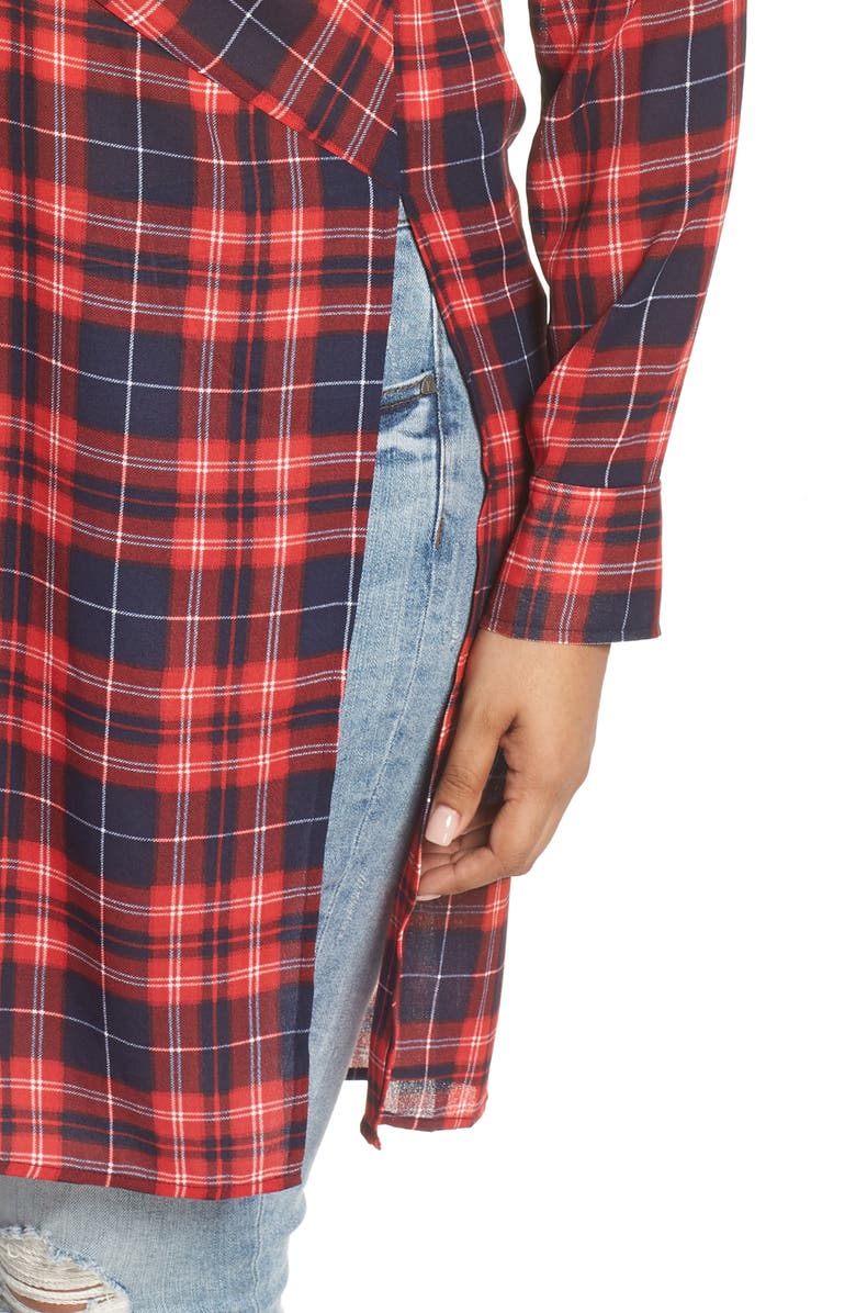 BP. Plaid Twist Tunic, Alternate, color, 