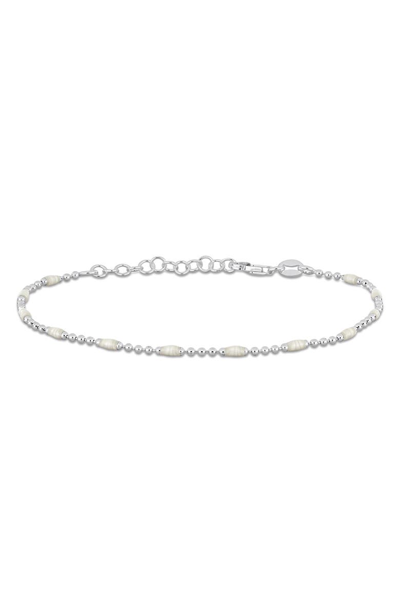 DELMAR Enamel Station Ball Chain Link Bracelet, Main, color, 