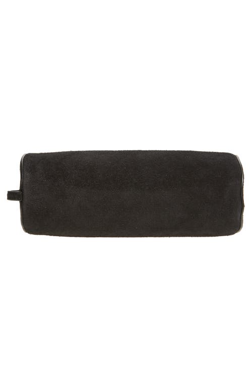 Reformation Simona Suede Cylinder Shoulder Bag In Black Suede