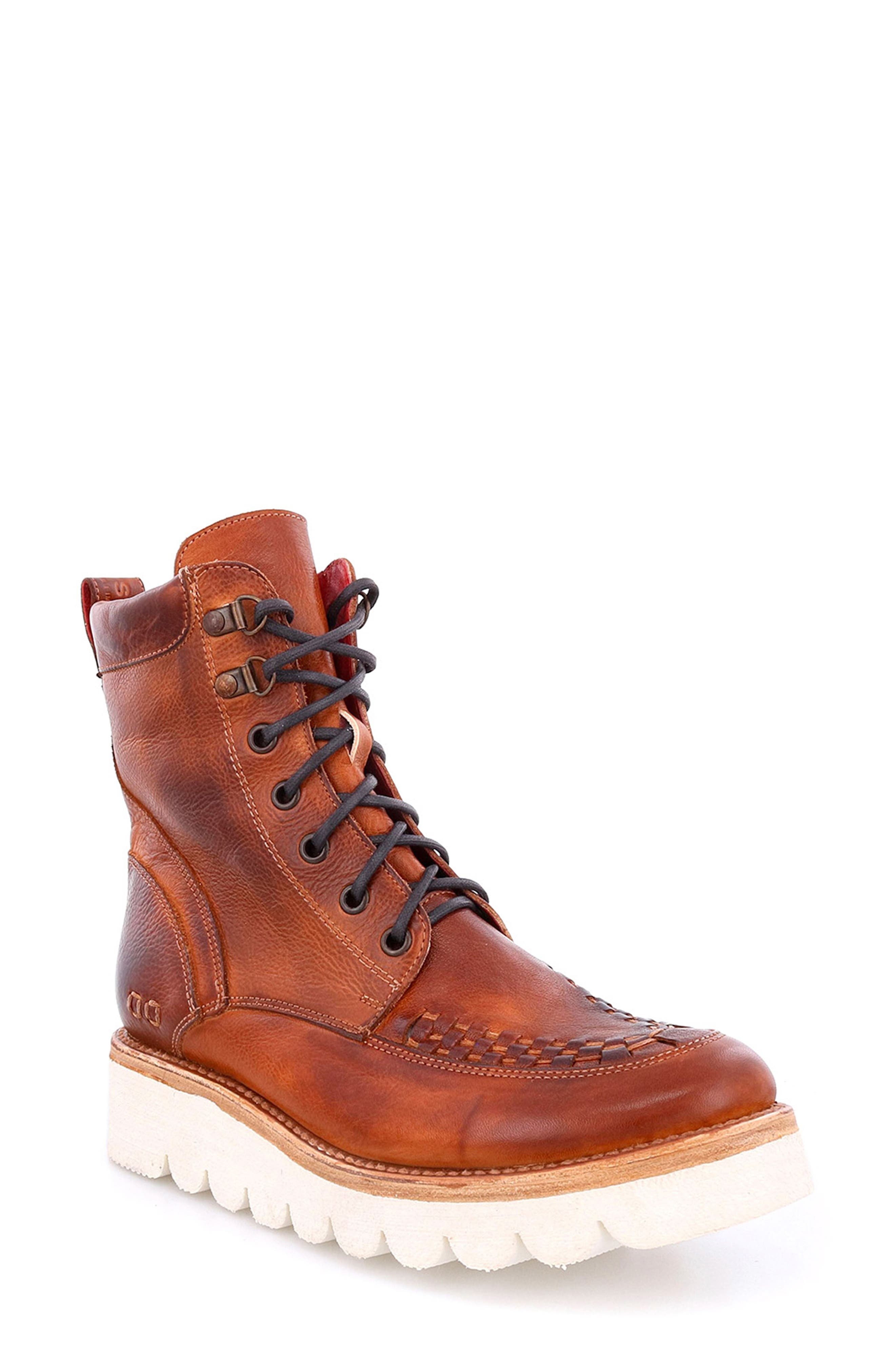 Elisha II Leather Boot, Main, color, COGNAC RUSTIC