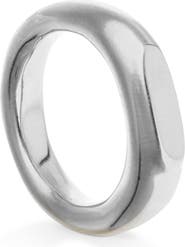 UNODE50 Sterling Silver Plated Geometric Ring