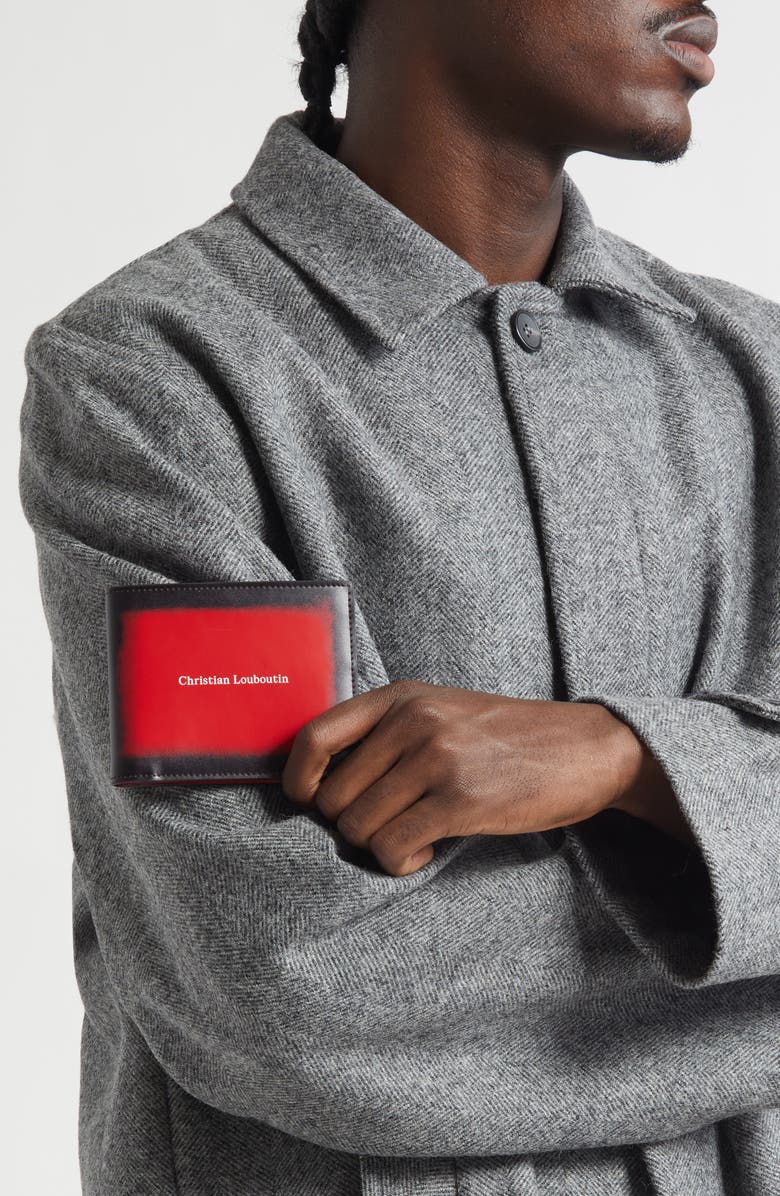 Christian Louboutin Canopy Leather Bifold Wallet with Money Clip, Alternate, color, Loubi