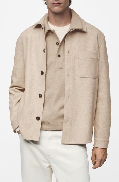 Mango Men's Regular-fit Button-down Shirt In Sand