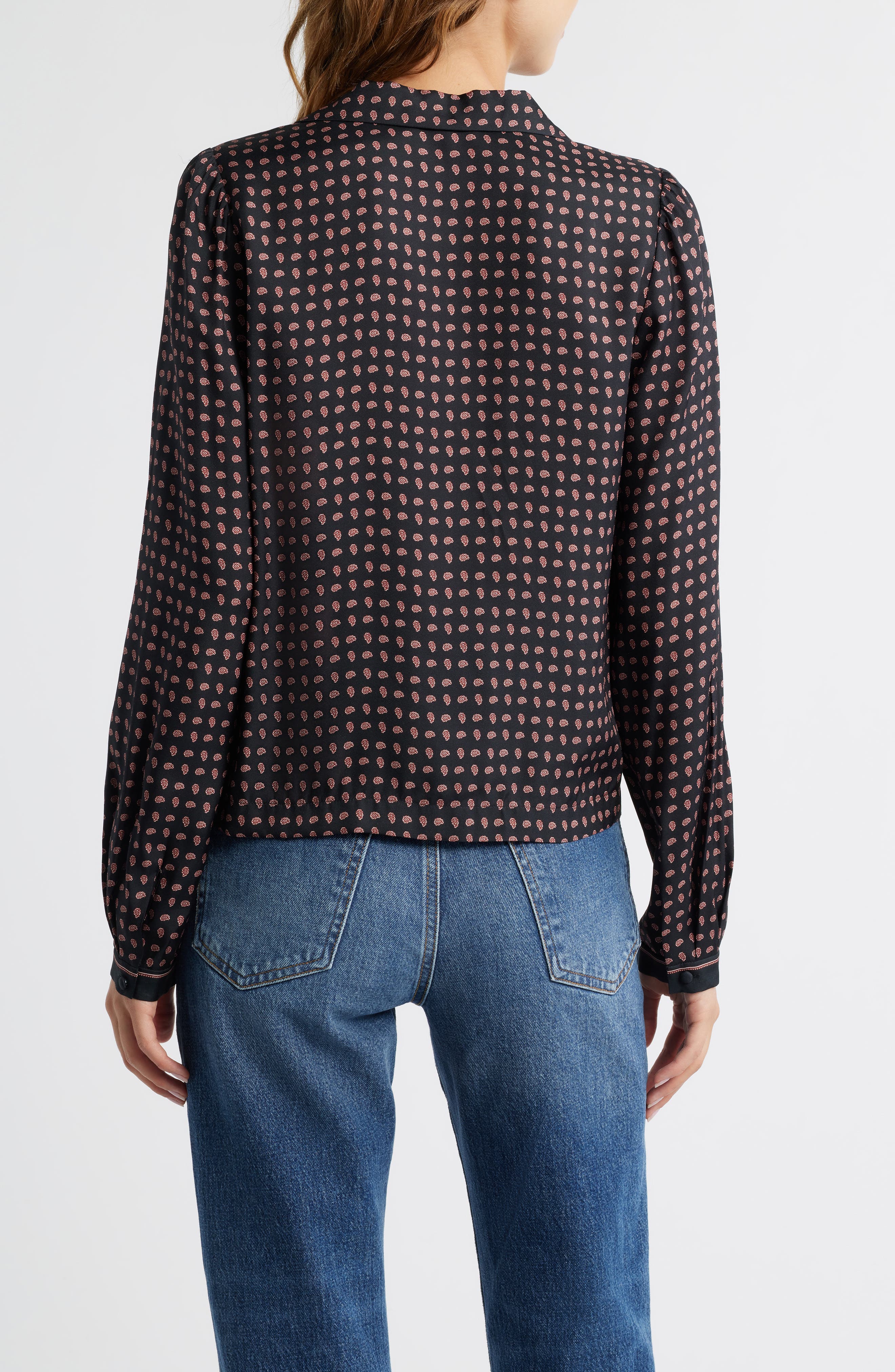 Juliana Paisley Print Silk Blend Button-Up Shirt - image 2