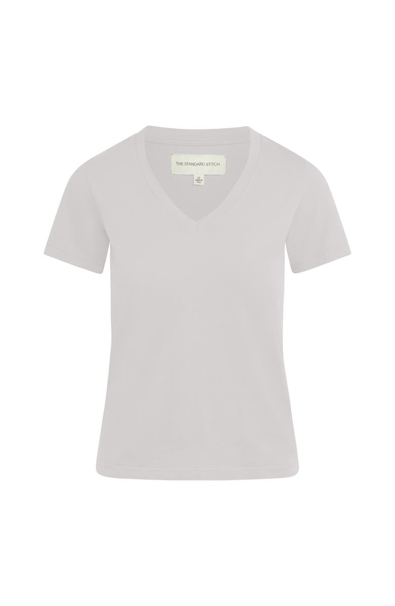 The Standard Stitch The Organic Cotton V-Neck Tee, Alternate, color, Oyster
