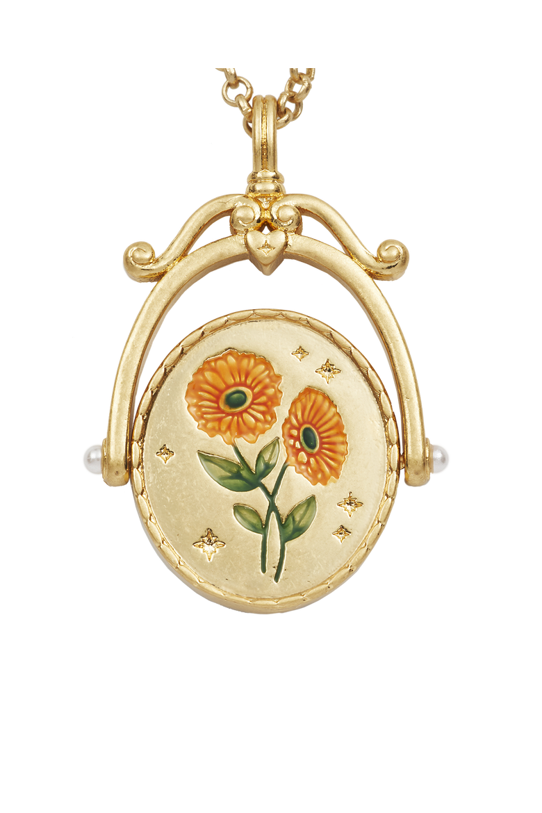 G Initial Gerbera Gold Spinner Chain Necklace, Alternate, color, Gold