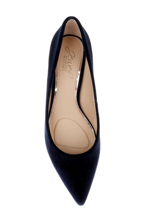 Jewel Badgley Mischka Enola Pointed Toe Kitten Heel Pump
