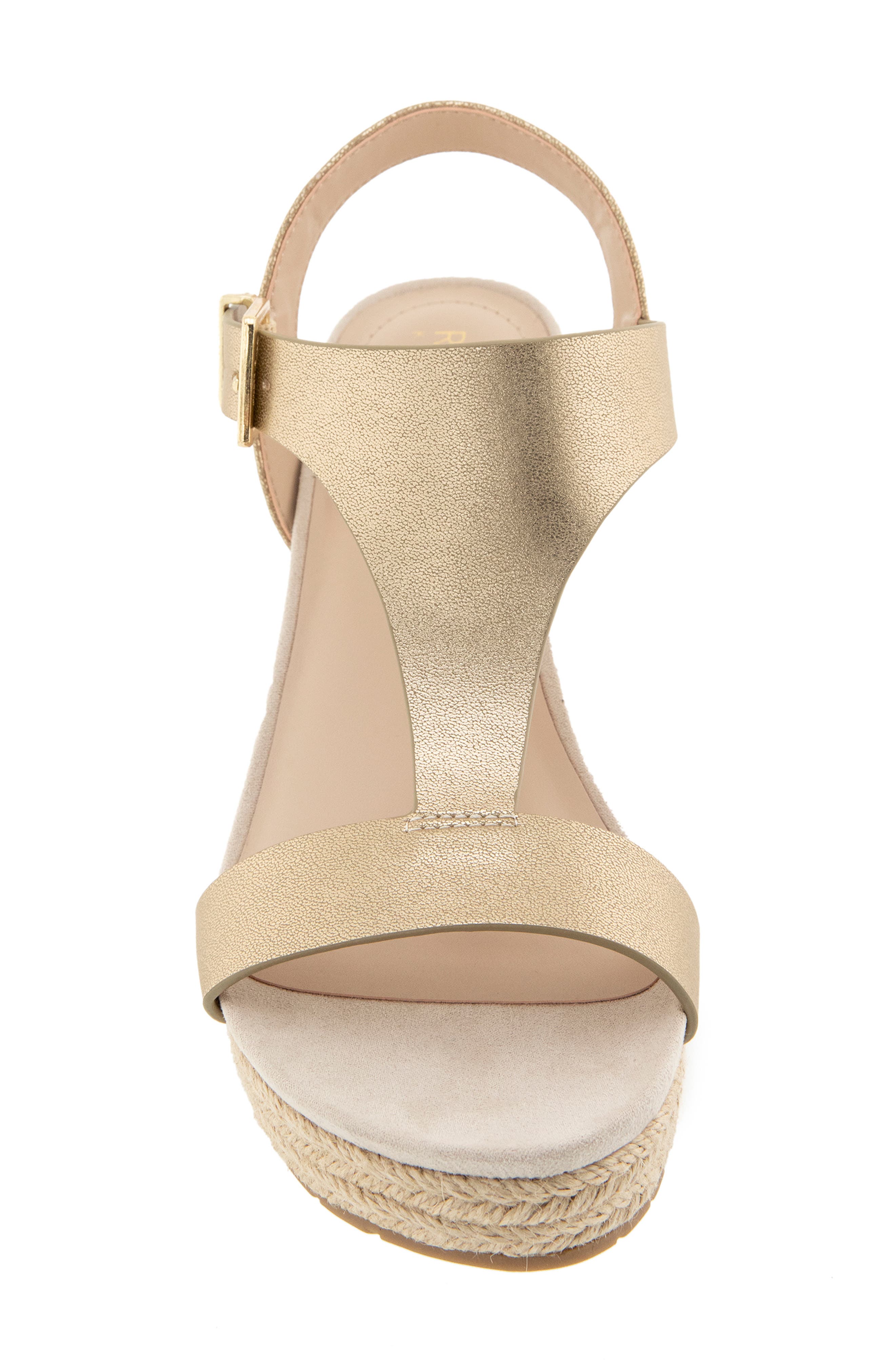 Reaction Kenneth Cole Card Platform Wedge Sandal, Alternate, color, Soft Gold