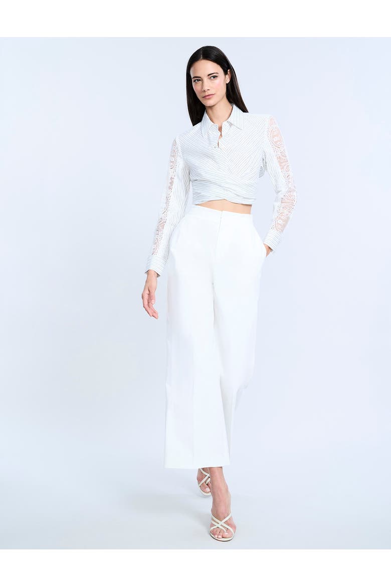 High Waist Cropped Pant, Alternate, color, Chalk