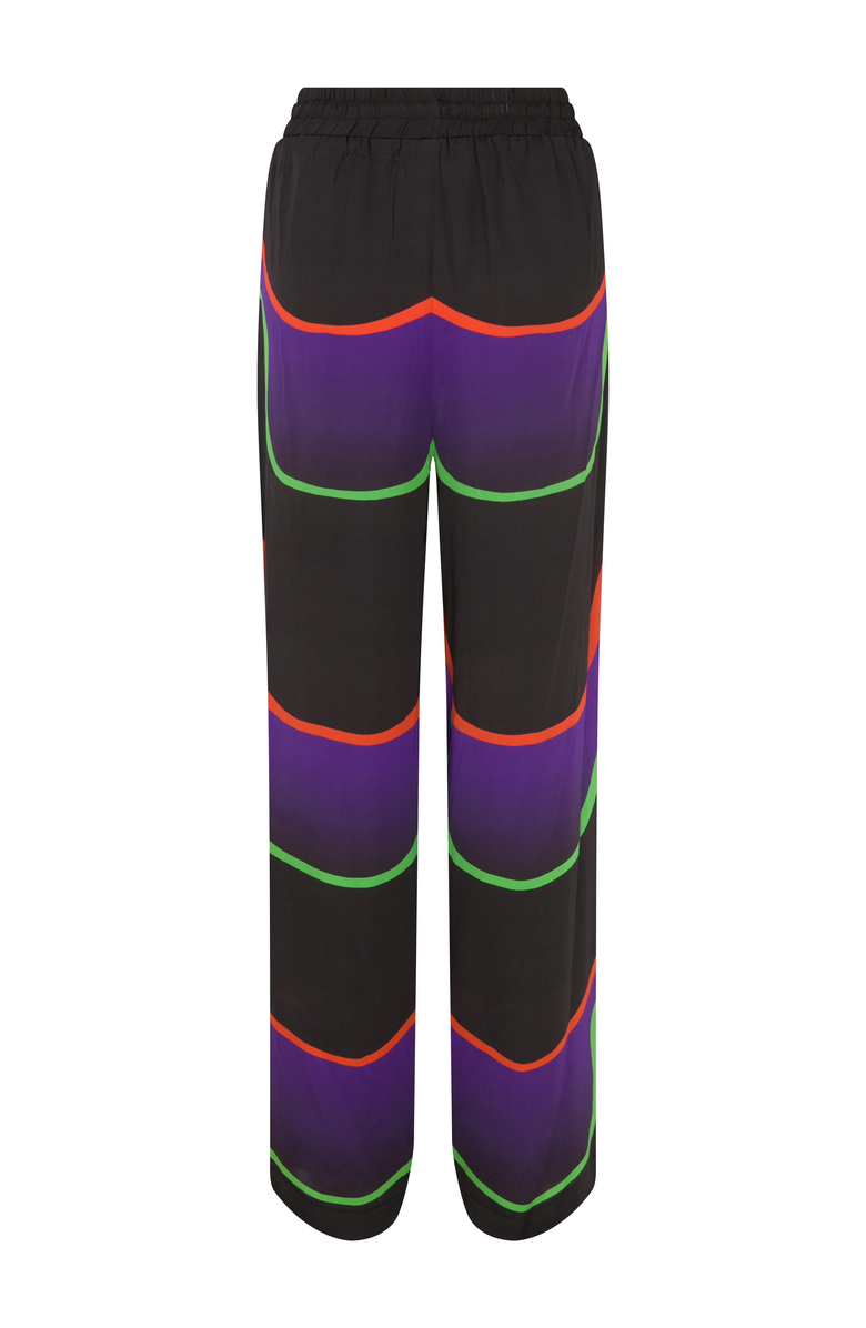 Je Te Veux WAVES PANT, Alternate, color, Black / Abstract Print