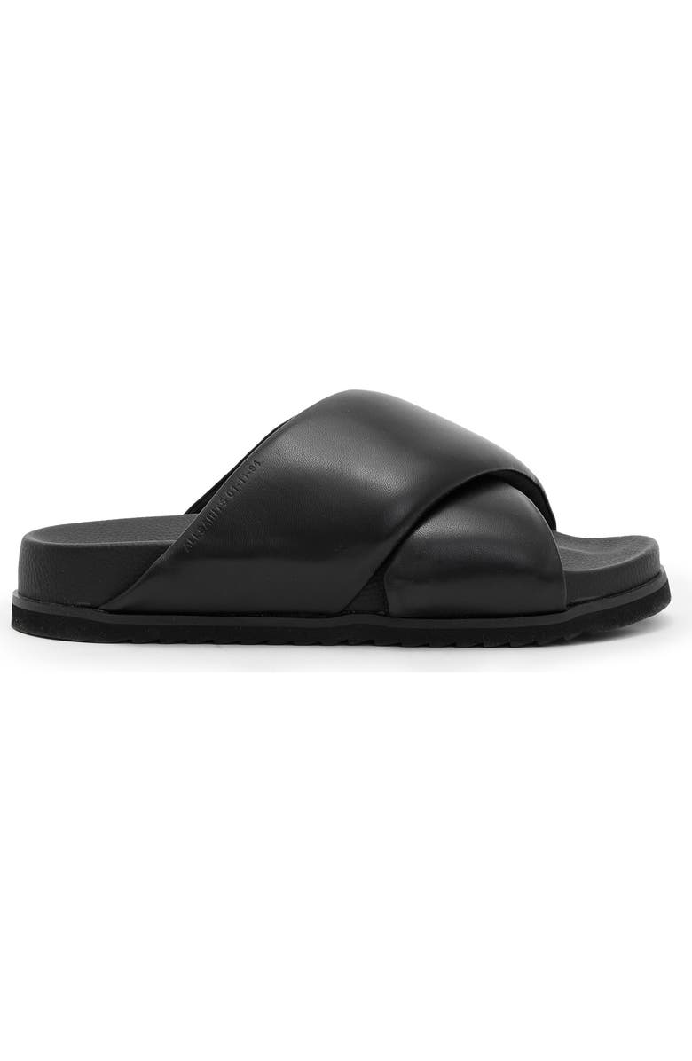 AllSaints Saki Crisscross Slide Sandal, Alternate, color,