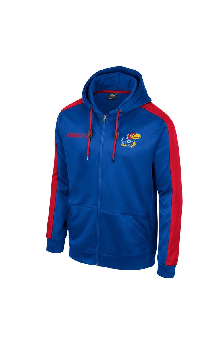 COLOSSEUM Men's Colosseum  Royal Kansas Jayhawks Reese Full-Zip Hoodie, Alternate, color, 