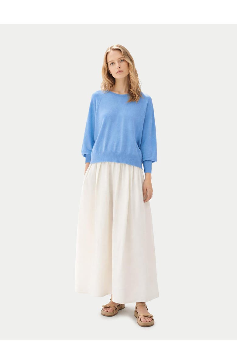 GOBI Mongolian Cashmere Women's Relaxed Cashmere Sweater, Alternate, color, Azure Blue