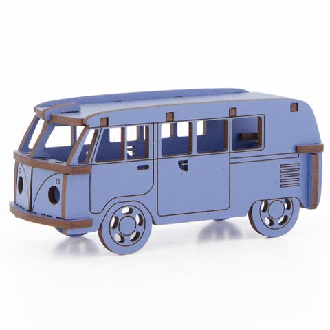 Woodlet Camper Van 3D Wooden Vehicle Puzzle Kit, Ages 6+