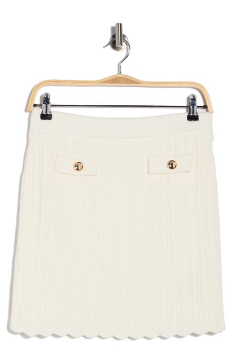 Pointelle Sweater Skirt