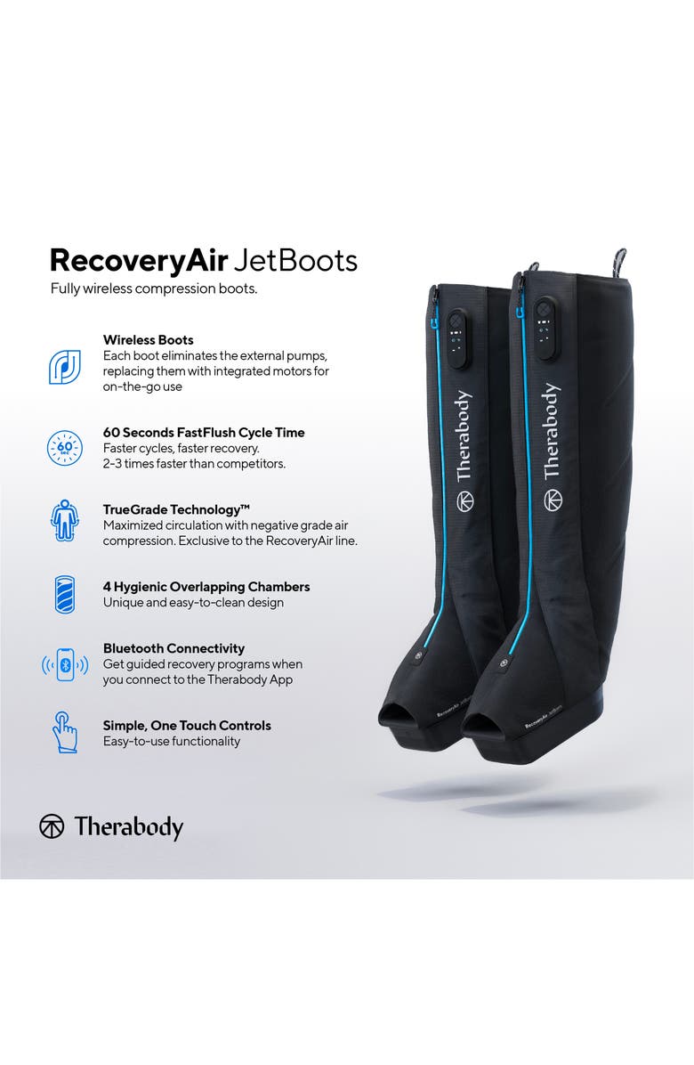 Therabody RecoveryAir JetBoots Small Wireless Compression Boots, Alternate, color,