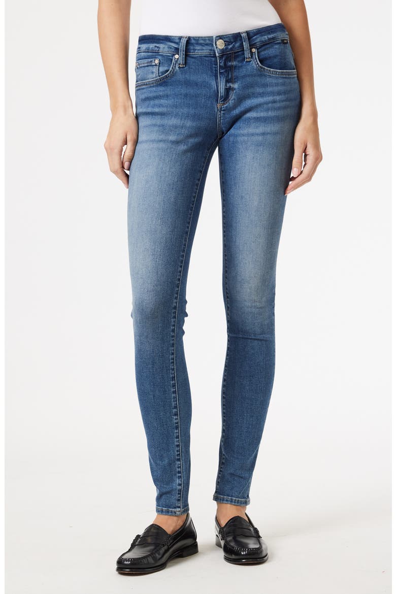 Alexa Skinny Jeans, Main, color, DARK BRUSHED TRIBECA