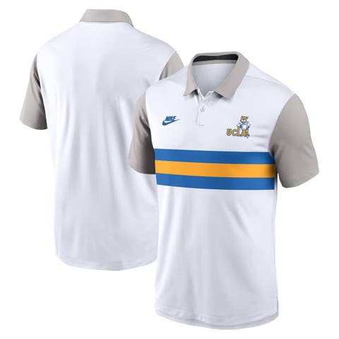 Men's Nike White/Gray UCLA Bruins Athletic Prep Legacy Logo Vapor Performance Polo