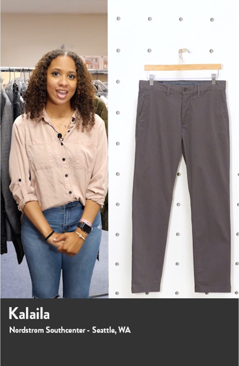 New Ballard Trim Fit Flat Front Chino Pants, sales video thumbnail