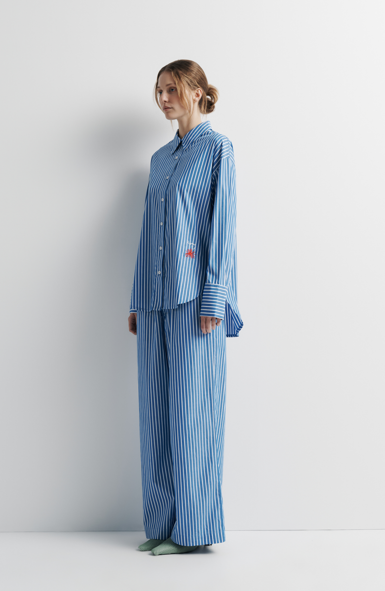 Romy Tara Shirt, Alternate, color, Blue Stripe