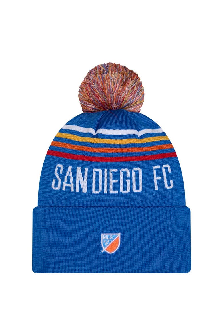 Men's New Era Royal San Diego FC 2026 Jersey Hook Cuffed Knit Hat with Pom, Alternate, color, Royal