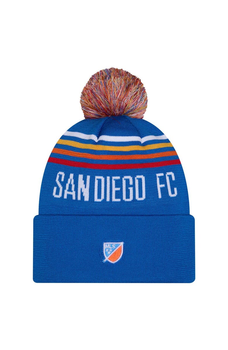 New Era Men's New Era Royal San Diego FC 2026 Jersey Hook Cuffed Knit Hat with Pom, Alternate, color, Royal