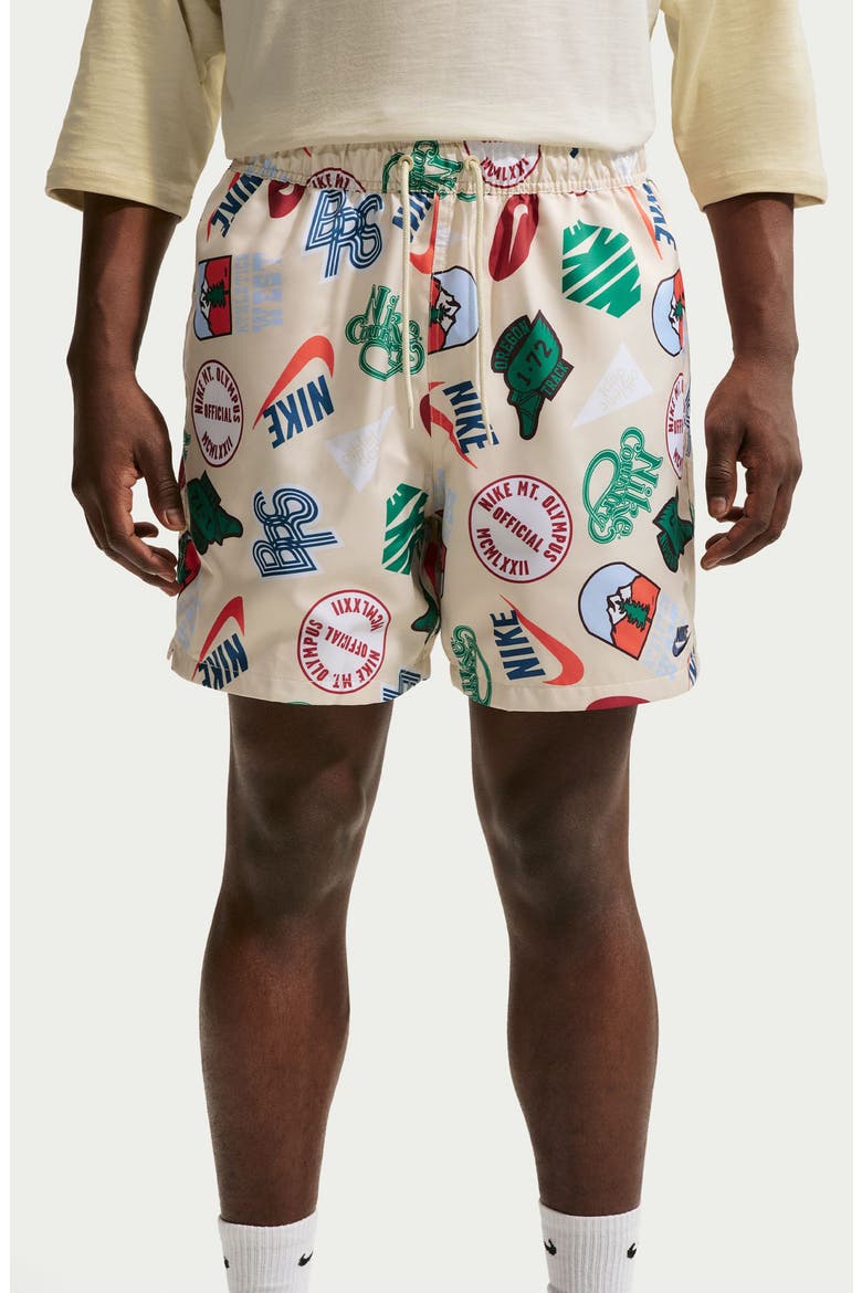 Club Woven Flow Shorts, Alternate, color, LIGHT KHAKI/ OBSIDIAN