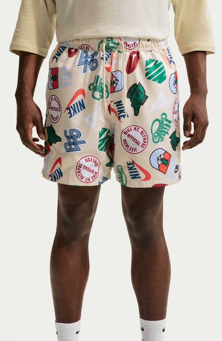 Nike Club Woven Flow Shorts, Alternate, color, Light Khaki/ Obsidian