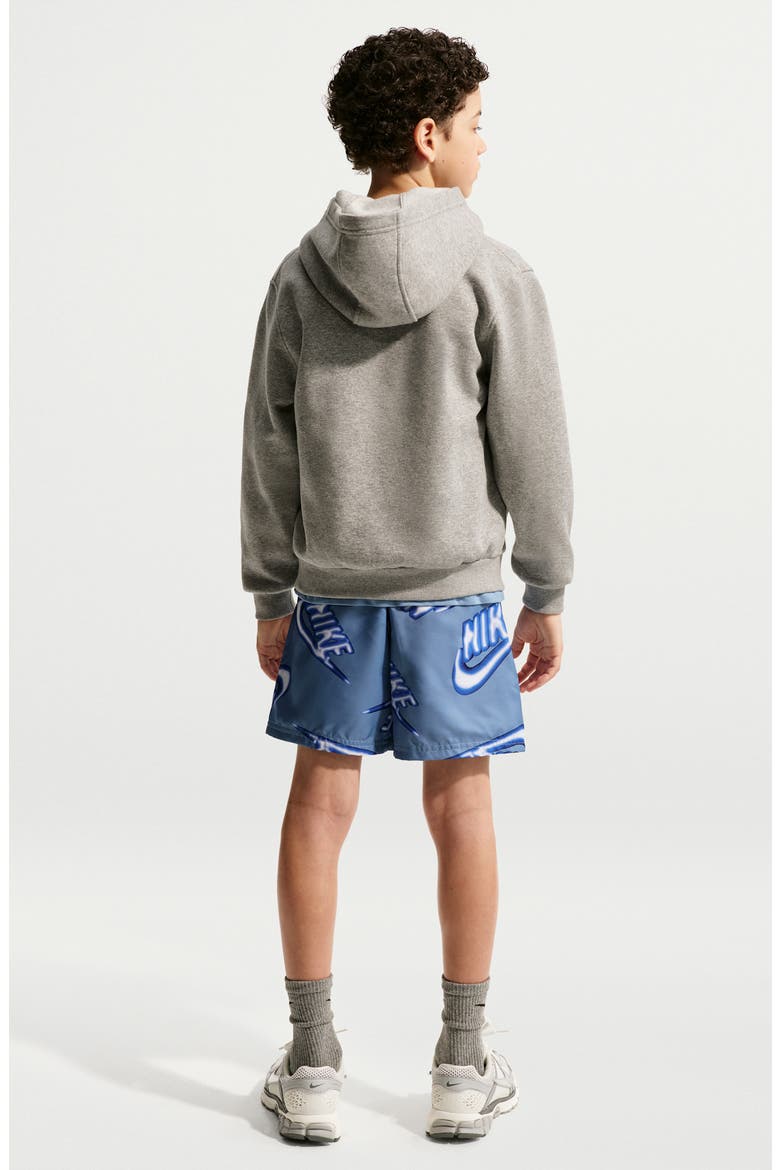 Kids' Sportswear Club Woven Drawstring Shorts, Alternate, color, 486 WORK BLUE/STAR BLUE