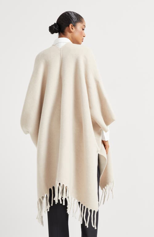 Brunello Cucinelli Gestricktes Cape Mit Fransensaum In Panama