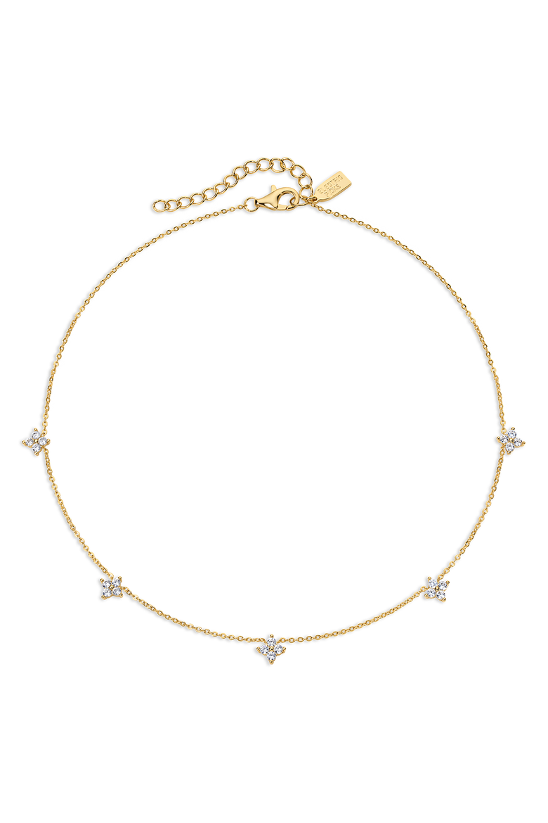 Bella Dainty Clover Necklace, Main, color, Gold