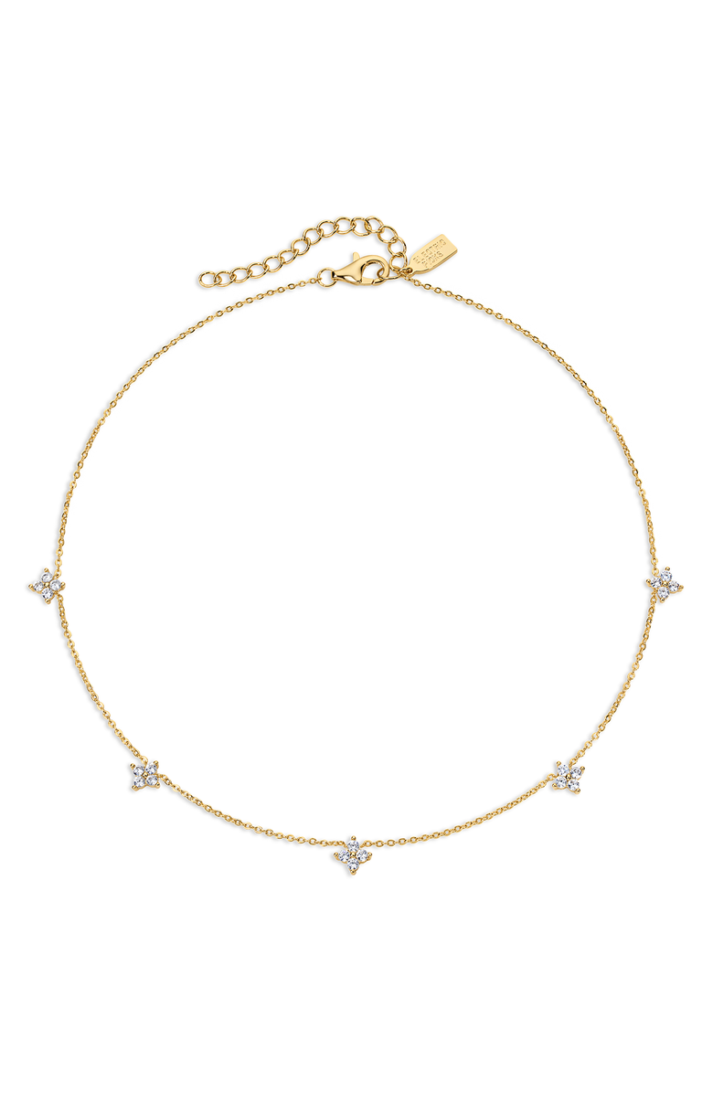 Electric Picks Bella Dainty Clover Necklace, Main, color, Gold