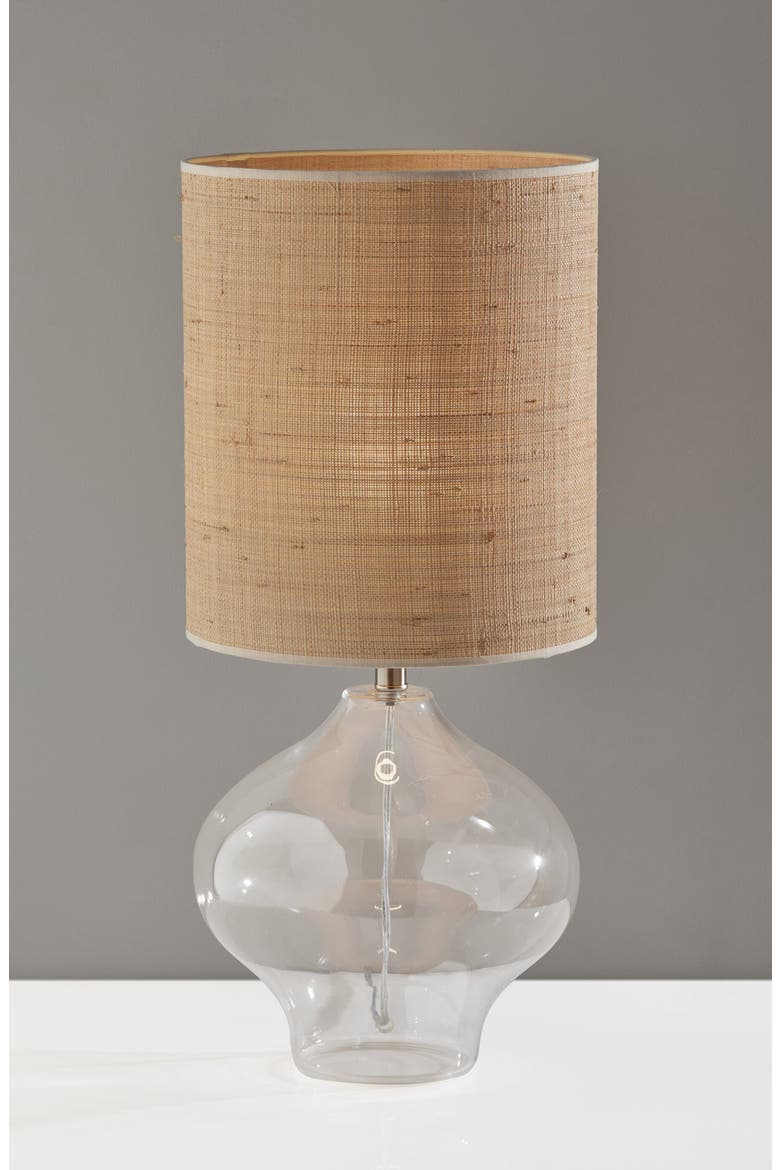 Emma Large Table Lamp, Alternate, color, CLEAR GLASS / STEEL NECK
